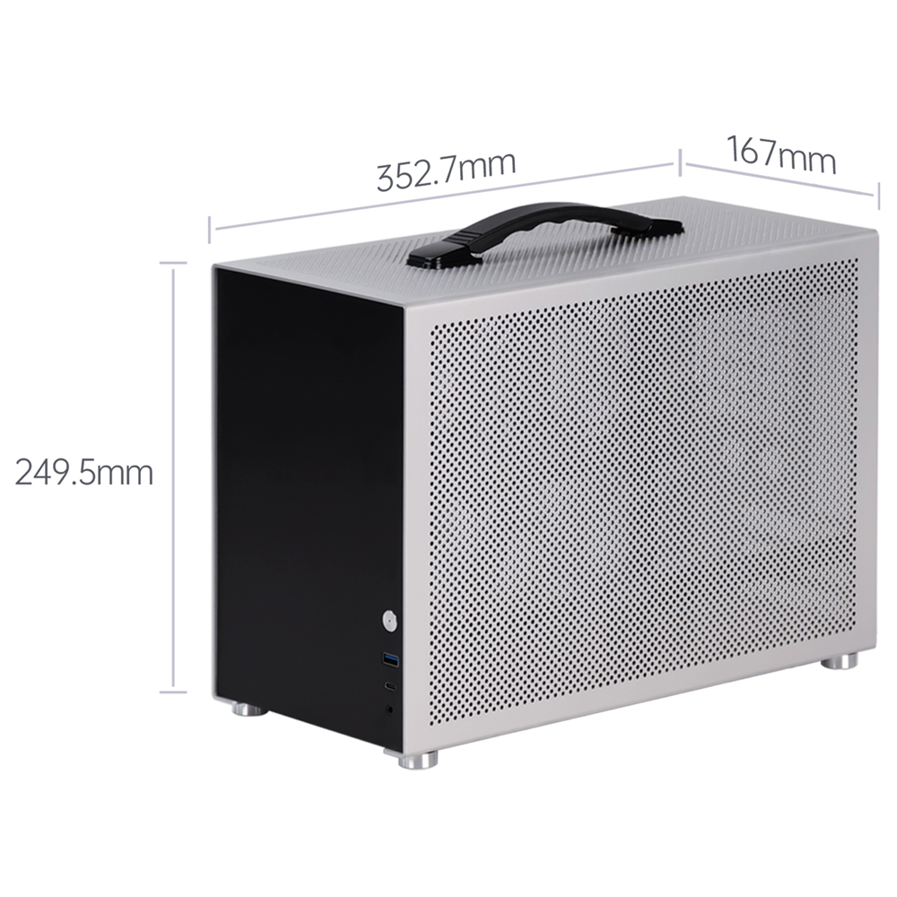 Портативный корпус для ПК Mini – обзор и цена Portable Aluminum Itx Case Carry Handle