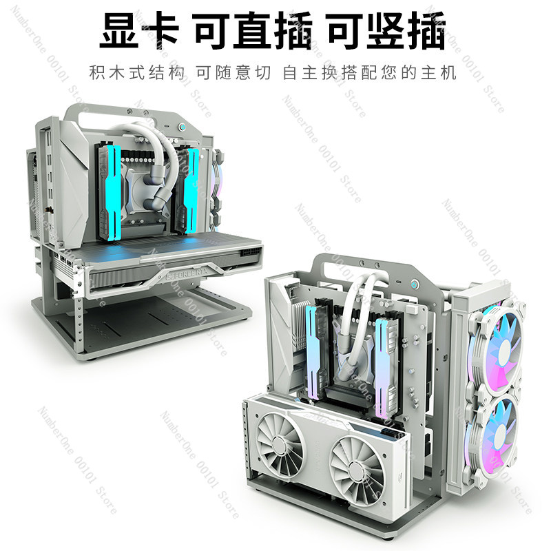 Портативный корпус-стойка из а – обзор и цена Aluminum Open Frame Test Bench Water Cooling