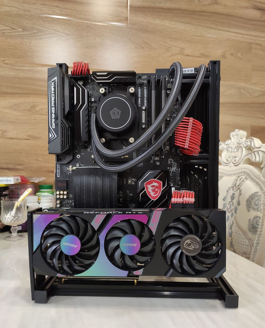 Тестовый настольный компьютер  – обзор и цена Aluminum Open Frame Test Bench Water Cooling